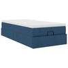 vidaXL Ottoman-Bett mit Matratze Blau 90x190 cm Stoff