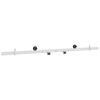 vidaXL Schiebet&uuml;rbeschlag-Set 152,4 cm Stahl Wei&szlig;