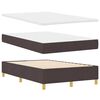 vidaXL Boxspringbett mit Matratze Dunkelbraun 120 x 190 cm Stoff