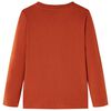 Kinder-Langarmshirt Rostbraun 92