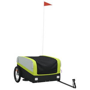 vidaXL Fahrradanh&auml;nger Schwarz und Gr&uuml;n 45 kg Eisen