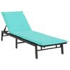 vidaXL Sonnenliege mit Auflage Schwarz Poly-Rattan