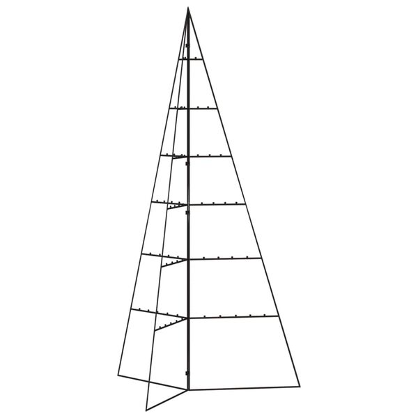 vidaXL Metall-Weihnachtsbaum für Dekorationen Schwarz 140 cm