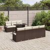 vidaXL Garten-Sofa-Set mit Kissen 8 pcs Braun und Creme Poly-Rattan