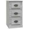 vidaXL Sideboards 3 Stk. Grau Sonoma Holzwerkstoff