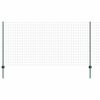 vidaXL Euro-Zaun mit Pfosten 10 x 1,2 m PVC-beschichteter Stahl Gr&uuml;n