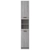 vidaXL Badschrank Grau Sonoma 32x34x188,5 cm Holzwerkstoff