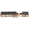 vidaXL Outdoor-Sofagarnitur 7 Stk. Natur und Anthrazit