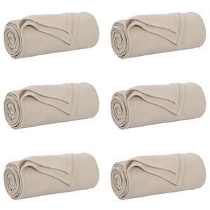 vidaXL Wohndecken 6 stk. Beige 170 x 130 cm 1.86 kg Fleece