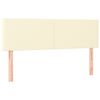 vidaXL Boxspringbett mit Matratze Creme 140x200 cm Kunstleder