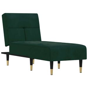 vidaXL Chaiselongue Dunkelgr&uuml;n Samt