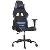 vidaXL Gaming-Stuhl mit Massagefunktion Schwarz und Blau Stoff