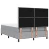vidaXL Boxspringbett mit Matratze Hellgrau 160 x 200 cm Stoff