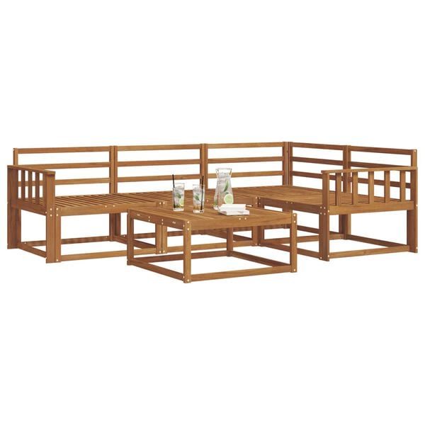 vidaXL Outdoor-Sofagarnitur 5 pcs Natur Massivholz Akazie