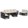 vidaXL Gartensofa-set 9 stk. Schwarz Poly-Rattan
