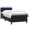 vidaXL Boxspringbett mit Matratze & LED Schwarz 100x210 cm Samt