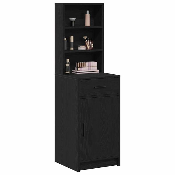 vidaXL Highboard Schwarz Eichen-Optik 40 x 40,5 x 135 cm Holzwerkstoff