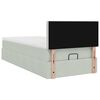 vidaXL Ottoman-Bett mit Matratze & LEDs Hellgrau 80x200 cm Samt