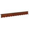 vidaXL Raseneinfassung 10 pcs 102 x 10 x 4 cm Stahl Rostig