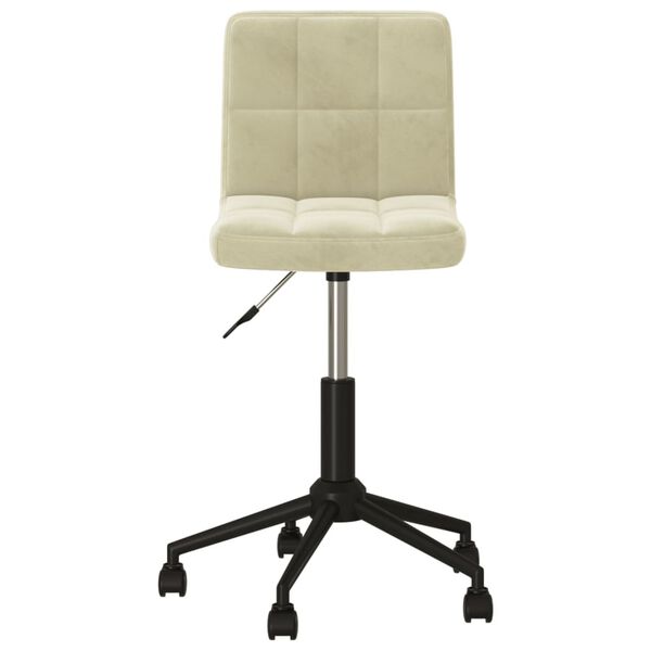 vidaXL Esszimmerst&uuml;hle 2 Stk. Drehbar Creme Samt