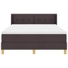 vidaXL Boxspringbett mit Matratze Dunkelbraun 190 x 140 cm Stoff