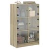 vidaXL Highboard mit Türen Sonoma-Eiche 68x37x109 cm Holzwerkstoff