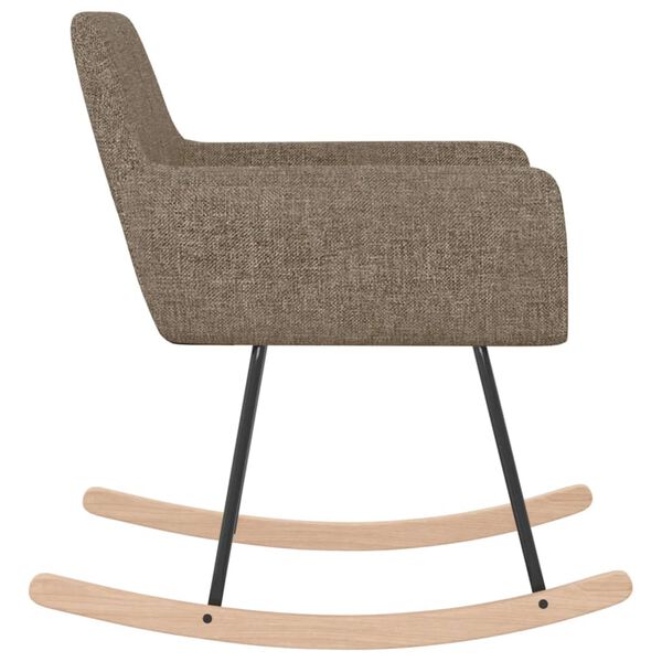 vidaXL Schaukelstuhl Taupe Stoff