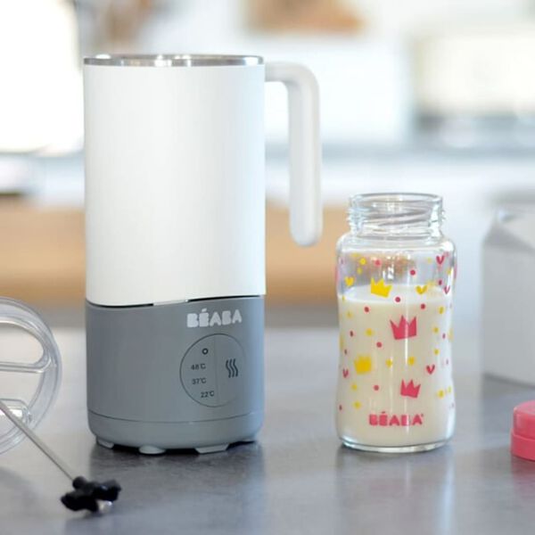 Beaba Baby-Milchw&auml;rmer Milk Prep 450 ml Wei&szlig; und Grau
