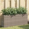 vidaXL Hochbeet mit 2 Fächern Grau 90x20x40 cm Poly Rattan