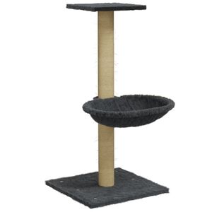 vidaXL Kratzbaum mit Sisal-Kratzs&auml;ule Dunkelgrau 74 cm