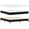 vidaXL Boxspringbett mit Matratze Schwarz 200 x 180 cm Stoff