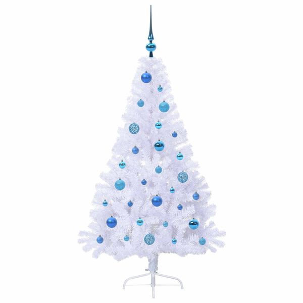 vidaXL K&uuml;nstlicher Weihnachtsbaum Wei&szlig; 150 cm PVC und Stahl