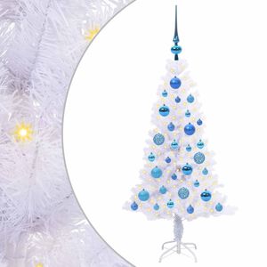 vidaXL K&uuml;nstlicher Weihnachtsbaum Wei&szlig; 120 cm PVC und Stahl