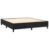 vidaXL Boxspringbett mit Matratze & LED Schwarz 160x200 cm Samt