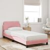 vidaXL Bett mit Matratze "Dover" Rosa 80x200 cm Samt