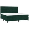 vidaXL Boxspringbett mit Matratze Dunkelgr&uuml;n 200x200 cm Samt