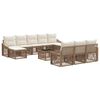 vidaXL Gartensofa-set 11 pcs Beige Poly-Rattan