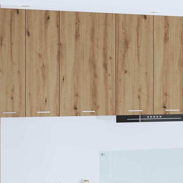 vidaXL H&auml;ngeschrank mit T&uuml;r Artisan-Eiche und Wei&szlig; 50 x 31 x 80 cm