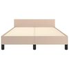vidaXL Bettgestell mit Kopfteil ohne Matratze Cappuccino 120x200 cm