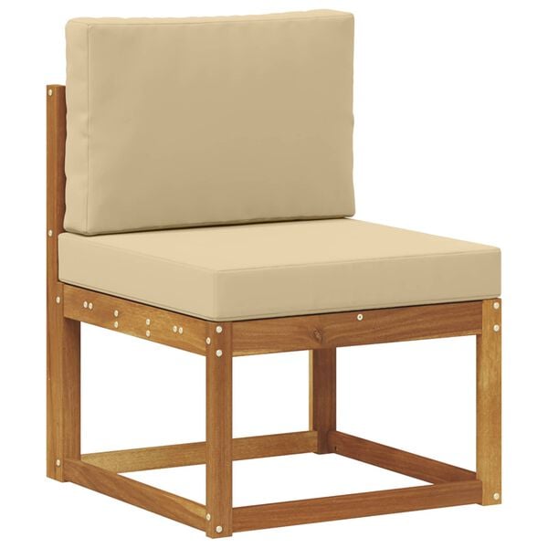 vidaXL Outdoor-Sofagarnitur mit Kissen 7 pcs Natur und Beige