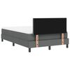 vidaXL Boxspringbett mit Matratze Dunkelgrau 120 x 200 cm Stoff