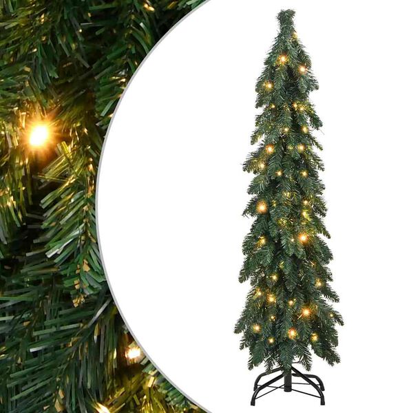 vidaXL K&uuml;nstlicher Weihnachtsbaum mit Beleuchtung 80 LEDs 150 cm