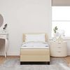 vidaXL Boxspringbett mit Matratze Creme 200 x 80 cm Polyester