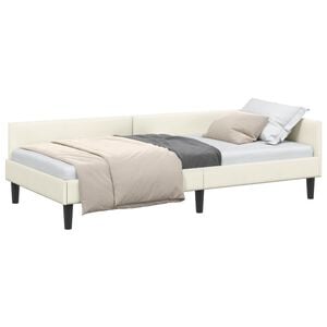 vidaXL Eckbettgestell Creme 80 x 200 cm Samt