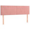 vidaXL Boxspringbett mit Matratze Rosa 140x190 cm Samt