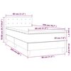 vidaXL Boxspringbett mit Matratze Schwarz 80x200 cm Kunstleder