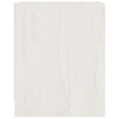 vidaXL Nachttische 2 Stk. Weiß 35,5x33,5x41,5 cm Massivholz Kiefer