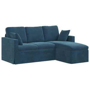 vidaXL Sofa Blau 198 x 134 x 80 cm Samt