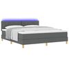 vidaXL Boxspringbett mit Matratze Dunkelgrau 180 x 200 cm Stoff