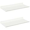 vidaXL Schwebendes Regal 2 stk. Wei&szlig; 40 x 18 x 2,5 cm Stahl